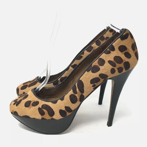 Zara Shoes - Zara Woman Pony Hair Heeled Platform Pumps 7.5